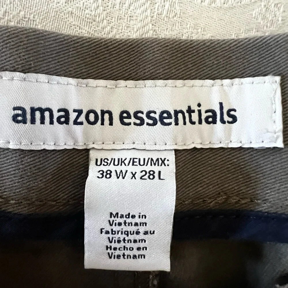 Men's Gray Chinos Classic Cut Amazon Essentials 38”x28”